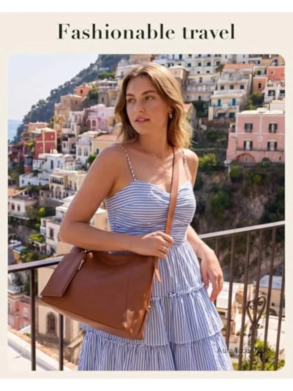 PU Leather Hobo Bag Women Multi-Pocket Crossbody Shoulder Tote Purse with